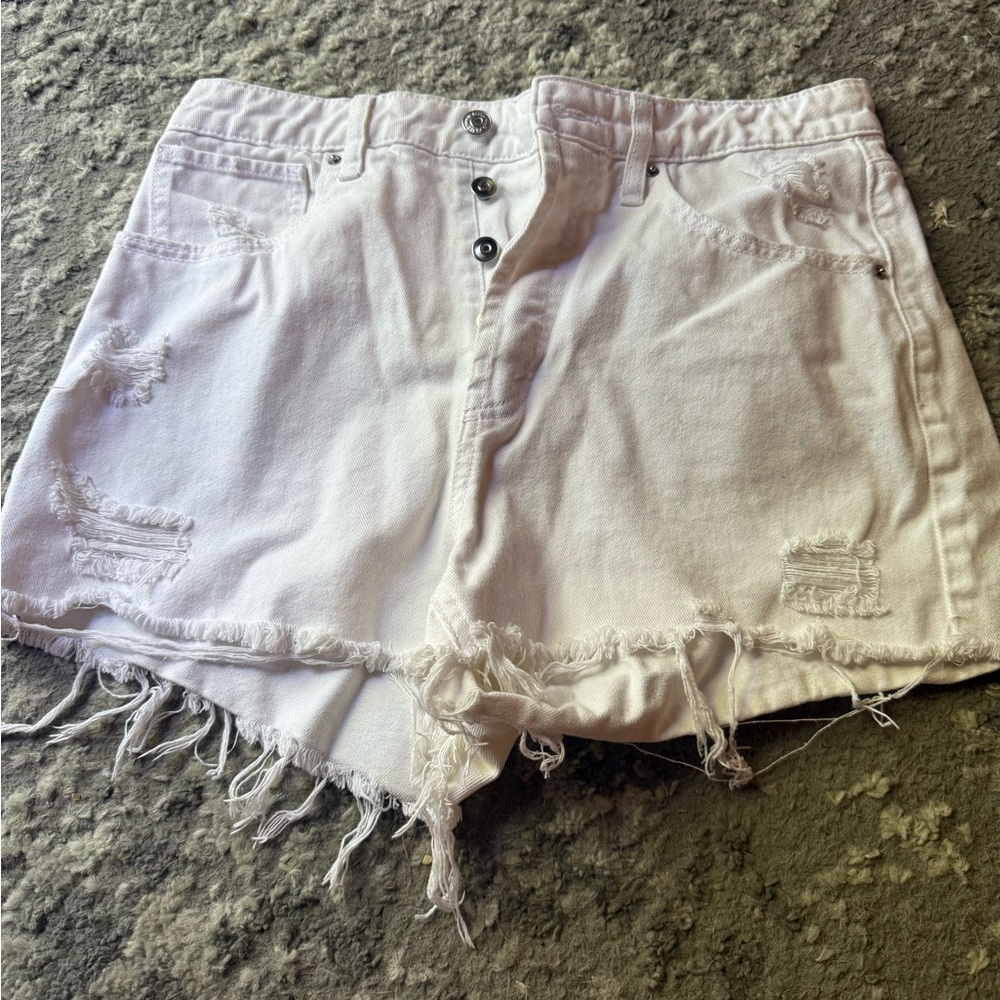 Wild Fable White Distressed Jean Shorts